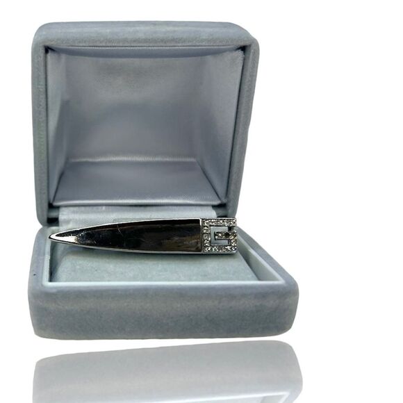 ONEβDAY SALE Givenchy Silver Barette Clip/Brooch/Hairpin - Picture 1 of 7